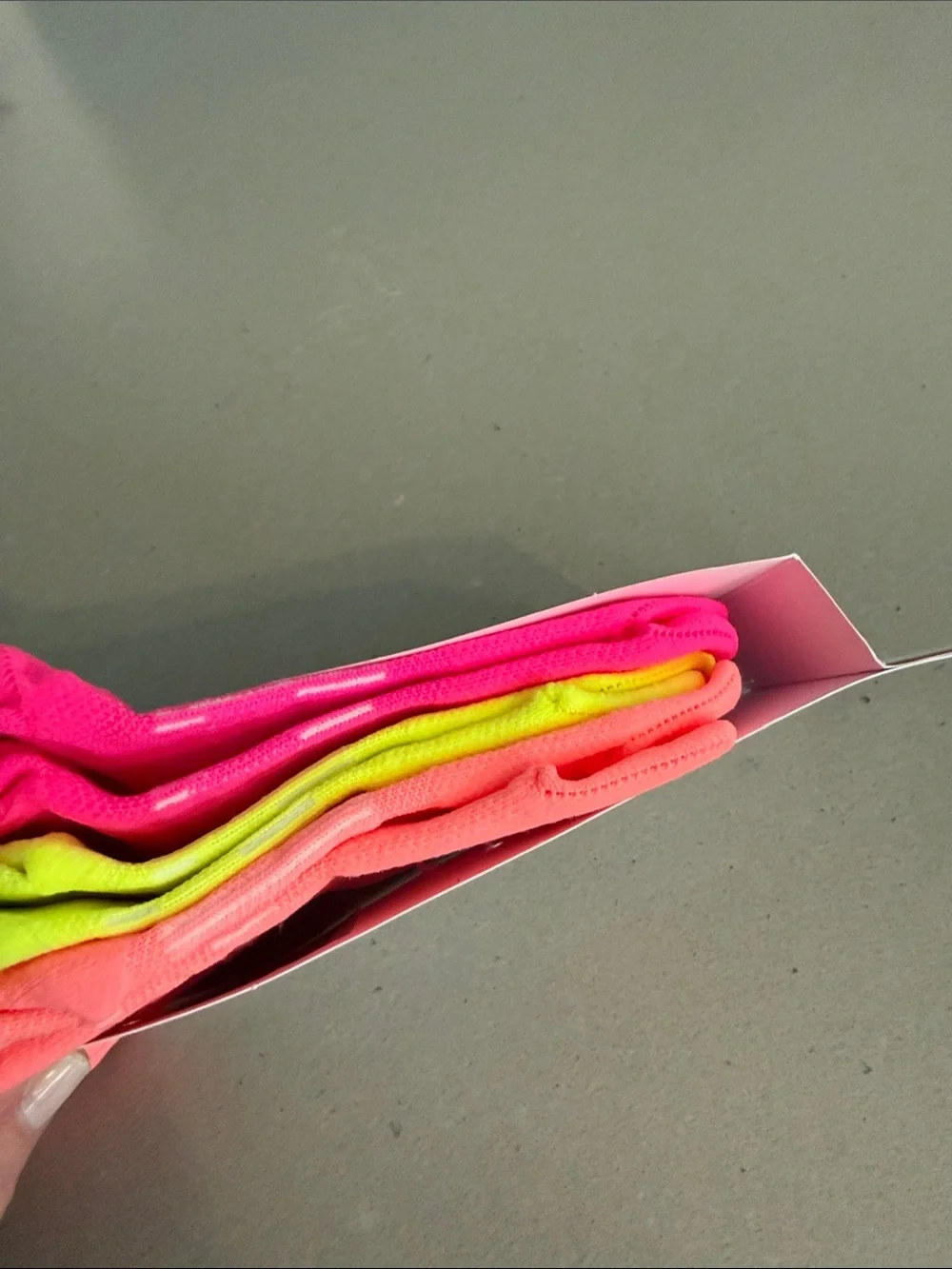 lululemon Power Stride Tab Sock 3-Pack — Hot Pink / Neon Yellow / Neon Orange